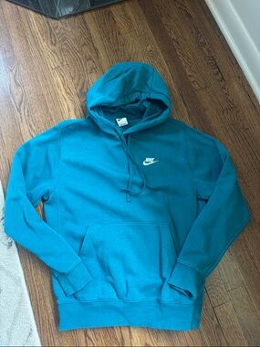 Nike Teal Pullover Hoodie with White Swoosh